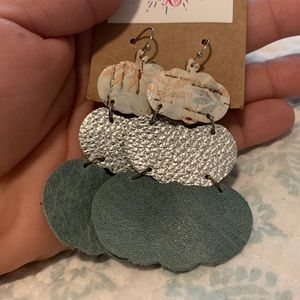 Leather earrings - cool autumn